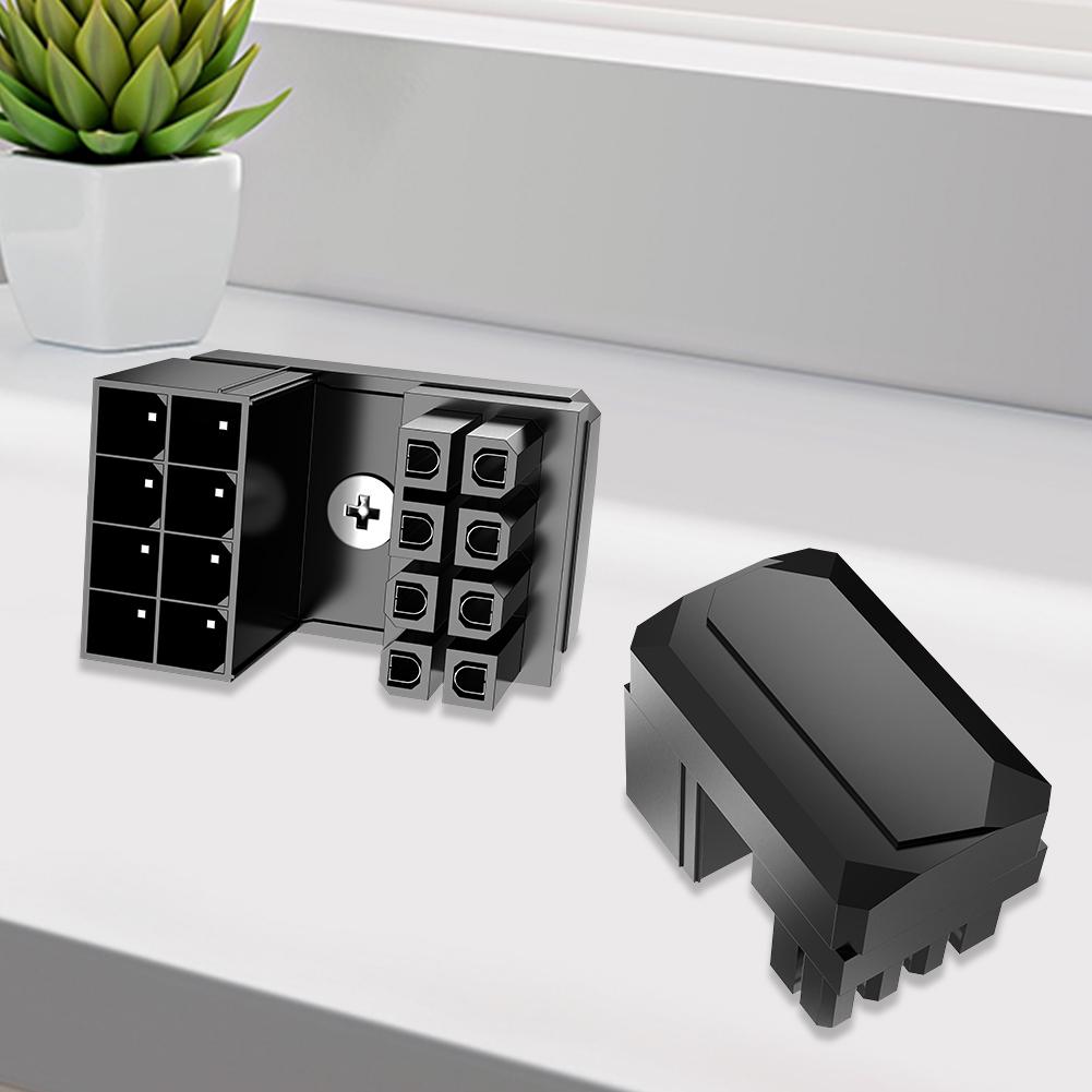 GPU Graphics Card Power Connector Adapter ATX GPU Adapter 8Pin 180 Degree Angled Power Steering Connector for Desktop Video Card