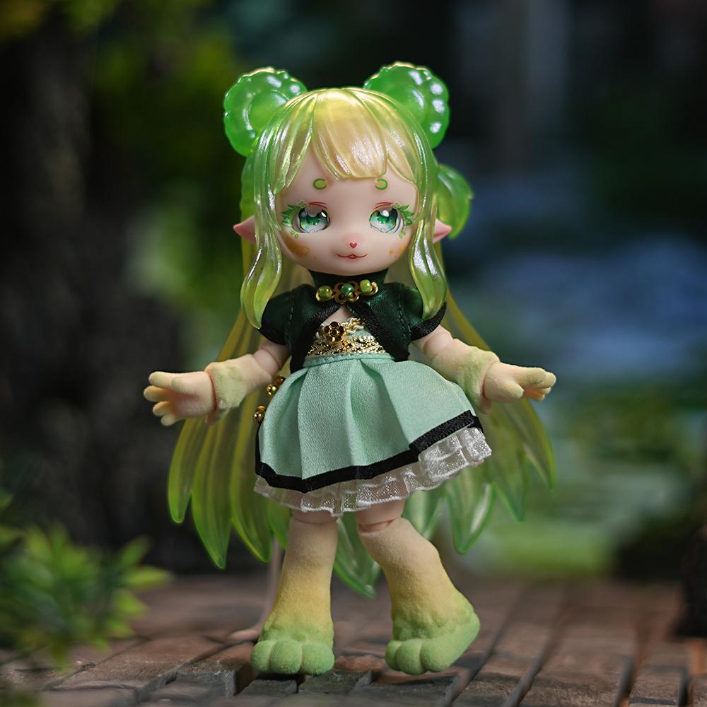 DBS MAYTREE 14cm Panenka Starověké Zvíře Série Jarní Les Panenka OB11 Série BJD Zvířecí Styl Kawaii Hračka Překvapení Slepá Krabička