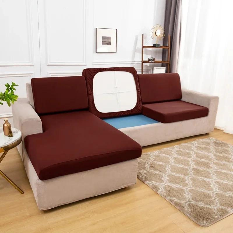 Elastic Stretch Sofa Cushion Cover For Living Room Pet-Friendly Washable Spandex Slipcover Custom Fitted Sofa Cover For Home