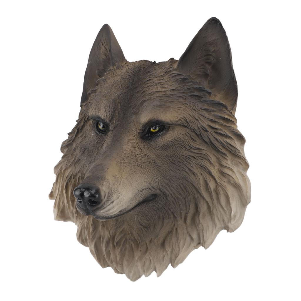 3D Animal Head Statue Resin Wall Decor Realistic Wildlife Sculpture for Living Room Bedroom Bar