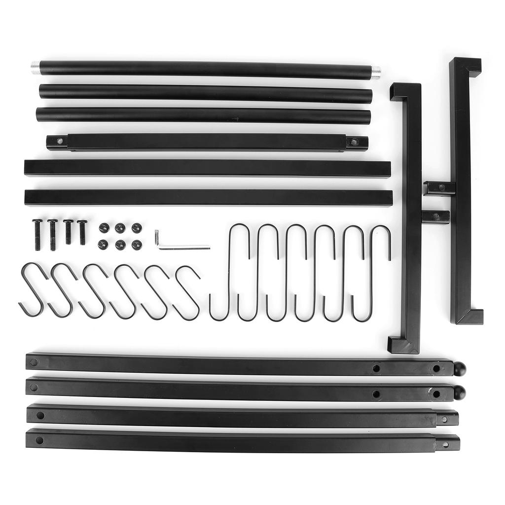 Christmas Metal Decor Hanger with 12 Stocking Hooks Holiday Stocking Hangers Floor-Standing Display Stand for Home Party Decor