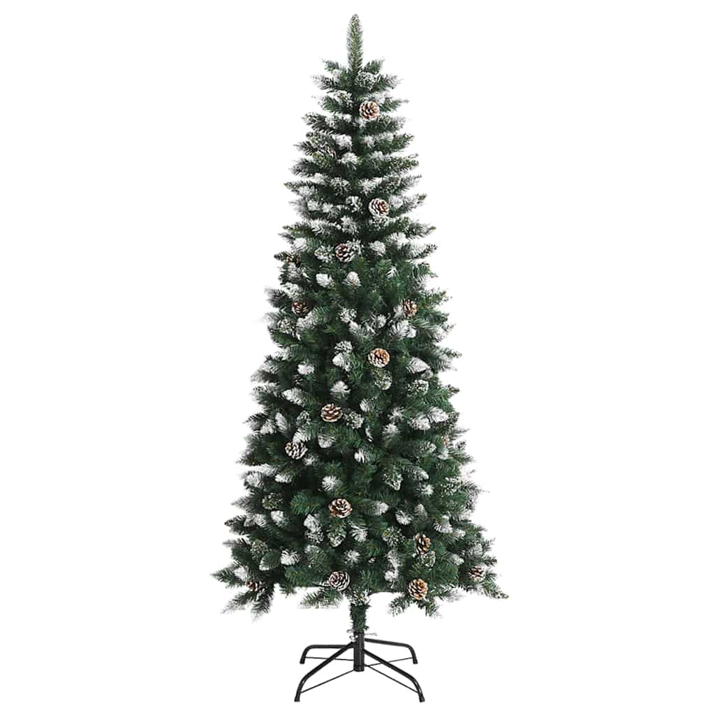 Artificial Christmas Tree with 150 LEDs and Stand Green 150 cm
