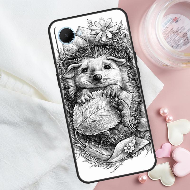 

Animal Hedgehog For Realme GT 6T 6 5 GT7 Pro C67 C75 C61 C55 C53 C51 C21Y C25S 10 11 12 13 14 Pro Plus Case Realme C21Y C25Y