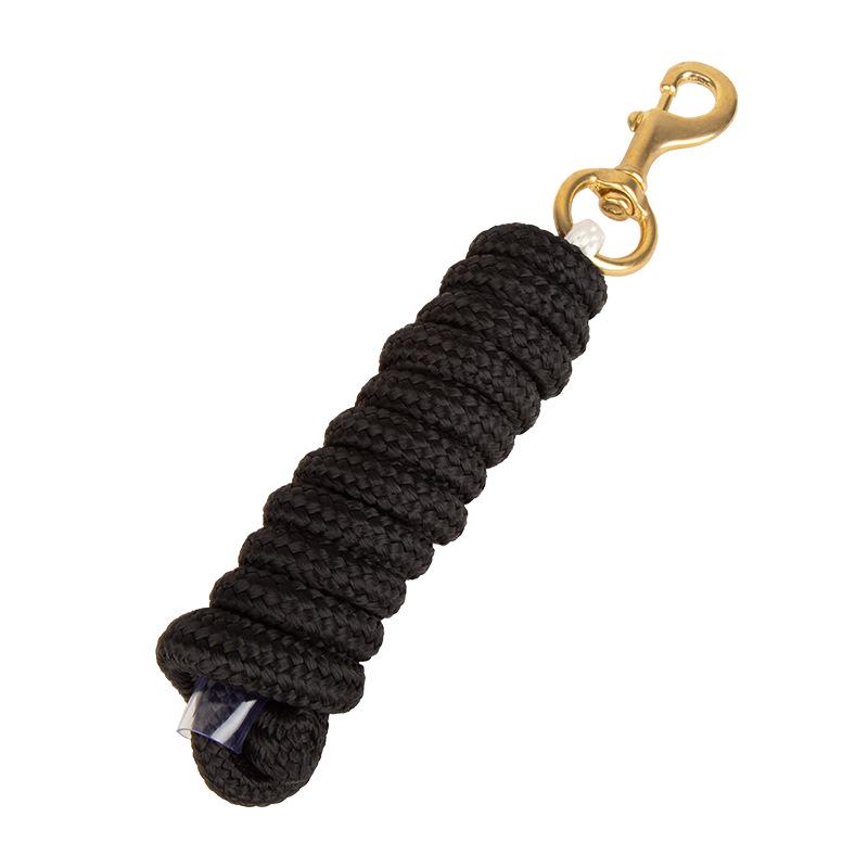 Equestrian Tack Set: Tear-Resistant Horse Lead Rope with Large Copper Buckle (8218148) nero