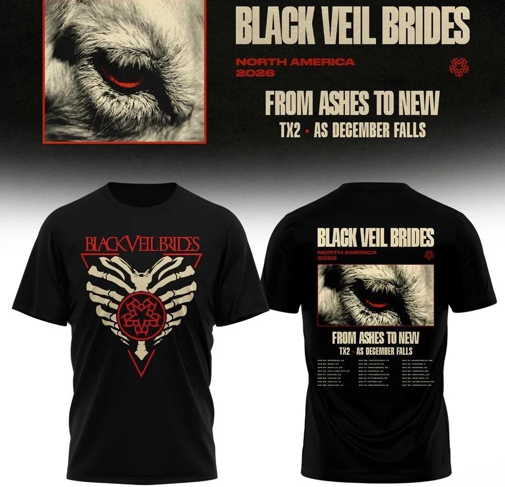 Black Veil Brides North America 2026 Tour T-Shirt S-5XL OP01 S