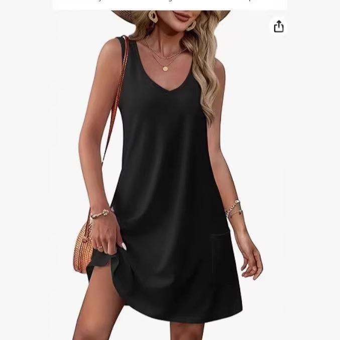 Spring and summer new models for hot-selling ins wind sleeveless printed suspender dress