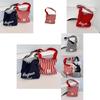 Trendy Korean Style Striped Tote Bag For Everyday Use Soft Canvas Shoulder Bag