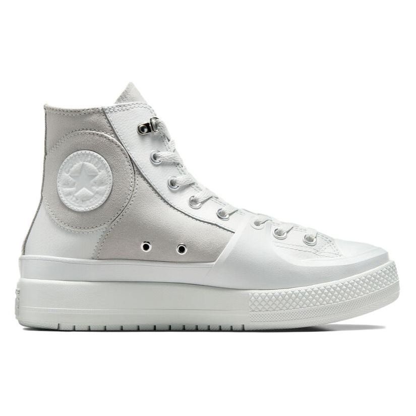 Converse Everyday Versatile Leather High-Top Canvas Shoes Unisex Sneakers White Gray A05615C