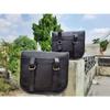 Black Leather Pouch Motorcycle Both Side Saddlebags Saddle Panniers 2 Bag New