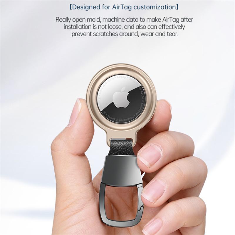 For AirTag Metal Case Protecto With keychain Metal Magnetic Shockproof Anti Scratch Fall Protect Shell Cover
