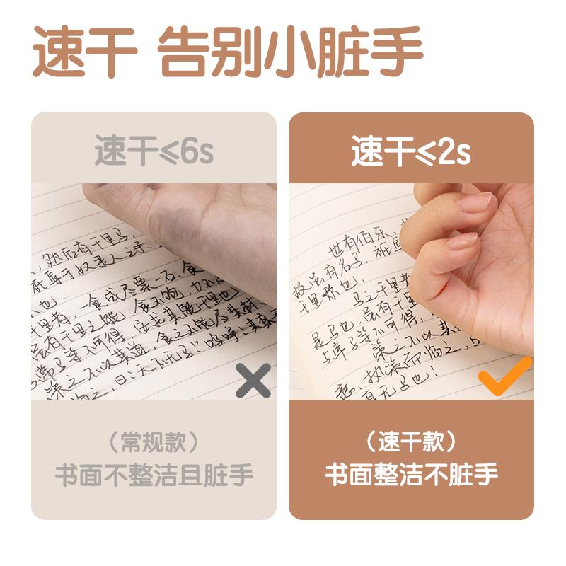 Deli 4pcs Black Ink Quick-drying Cute Gel Pen Signing Pen School Supplies Office Supplies Stationery Gift Kawaii Gel Pens