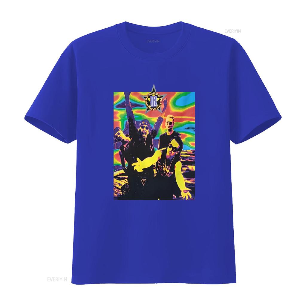 1993 U2 Zoo Tv Tour T-Shirt XL Zooropa Band Konzert Mode Selten CD Inspiriert Vintage Gewaschen Mann Stilvolle Designerkleidung