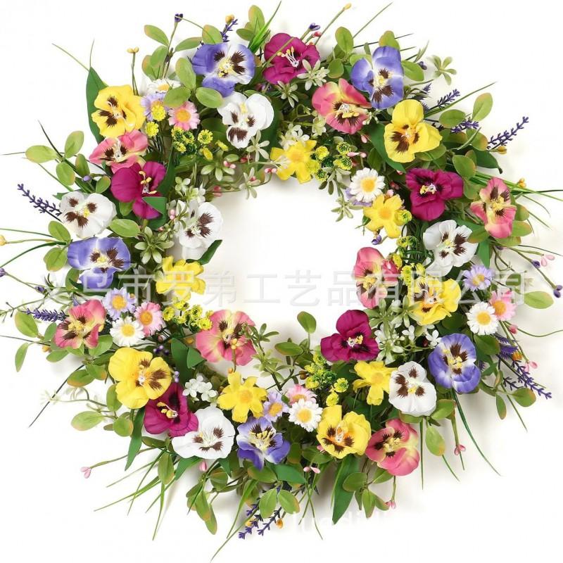 Artificial Flower Wreath Easter Valentines Day Hotel Restaurant Door Decorations