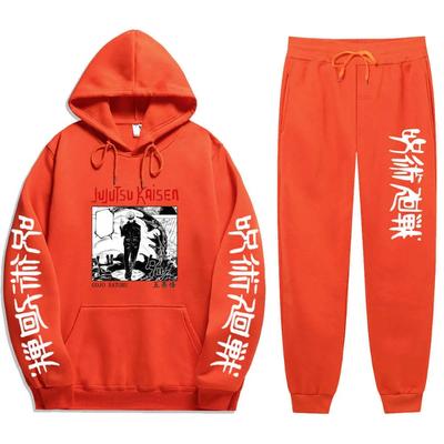 2021 Jujutsu Kaisen Anime Hoodie and Pants Sets Men Women Winter Fashion 2 Piece Set Tracksuit and Sweatpants Jujutsu Kaisen Sui X0909