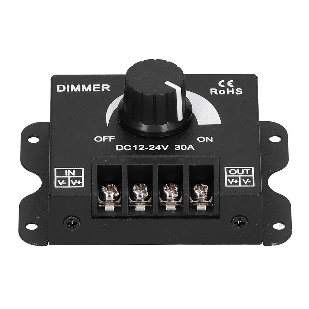 Dimmer LED Single Color Light Brightness Adjustment Knob Switch Equipment DC 1224V 30A