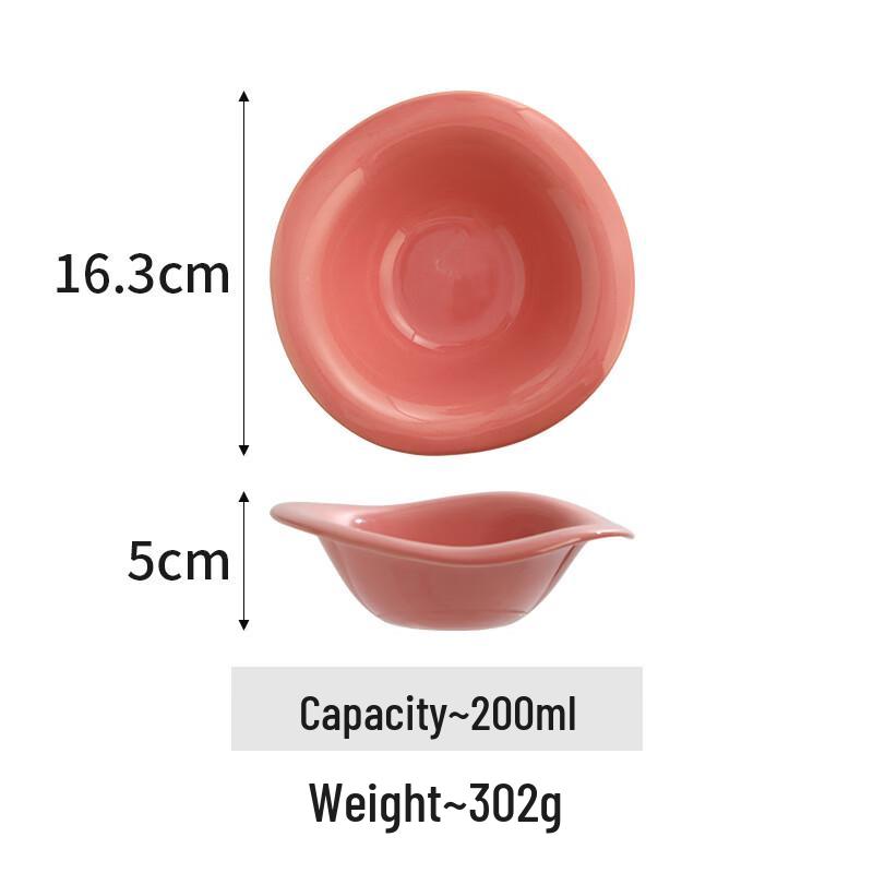 Ceramic Pet Cat Bowl with Neck Protection and Anti-Tip Design