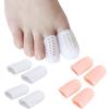 Silicone Closed-Toe Sleeves and Separators with Holes for Toes, Fingers, and Corns