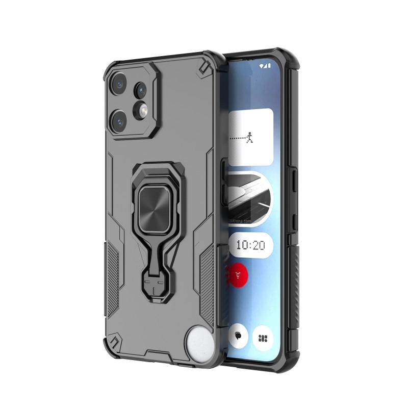 For Nothing CMF Phone 2 Pro Phone Case WANLONFENG PC TPU Back Cover Kickstand with Tempered Glass