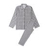 Set Pigiama in Cotone Stile Giapponese: Manica Lunga per Uomo e Donna, Pantaloni in Garza a Doppio Strato, Ideali per Coppie in Autunno.