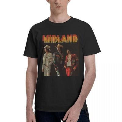 Midland Band 100 Cotton Casual Breathable Confortable Cute Designer Clothes Men Graphic Tee