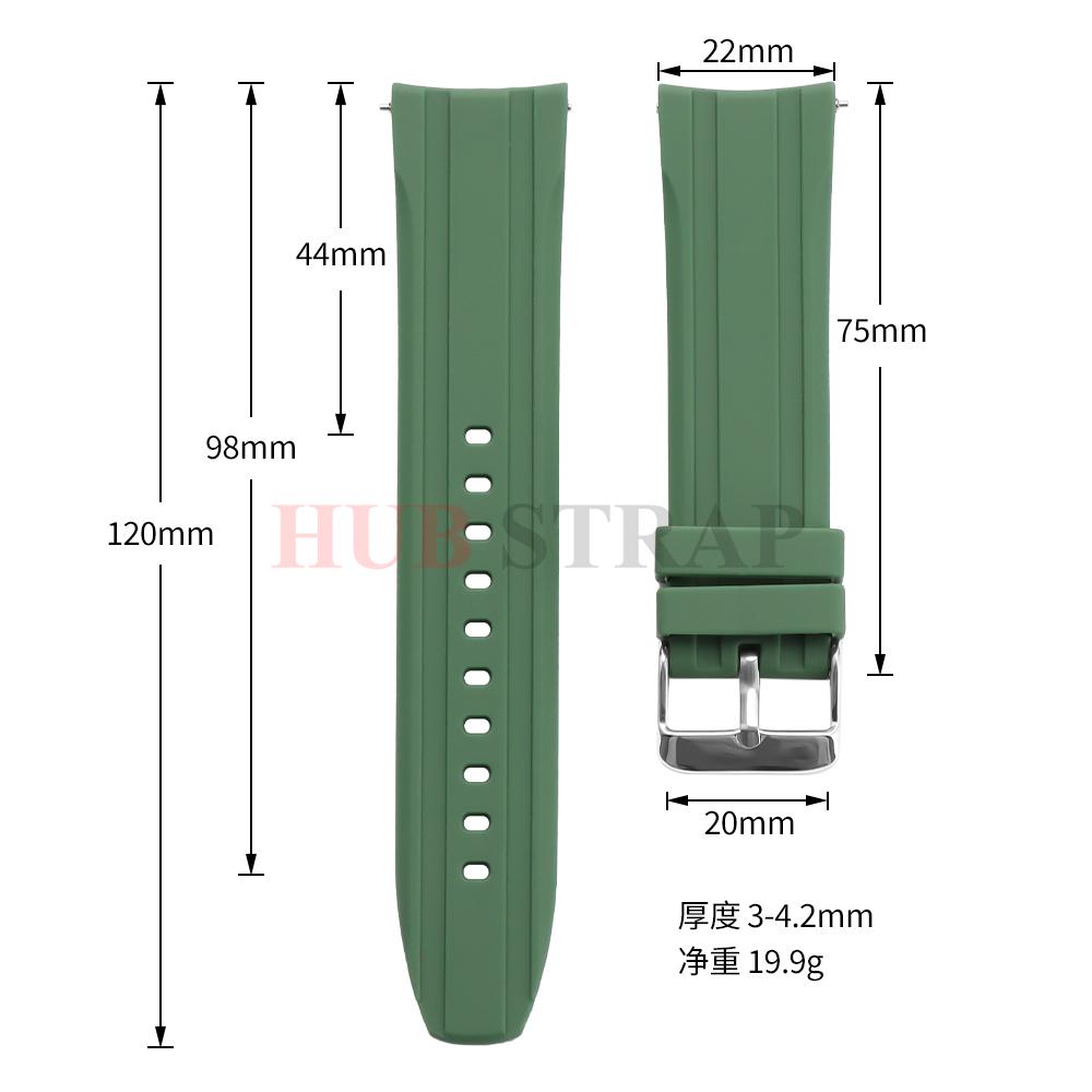 Silicone Strap 20mm 22mm Rubber Watch Band for Rolex for Seiko Bracelet Quick Release Waterproof Universal Wristband Men Women