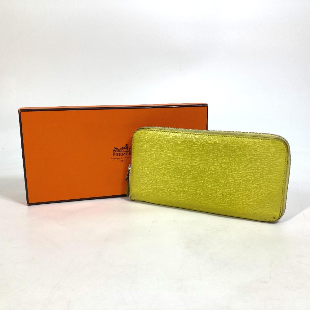 Hermes Long Wallet Azap Long Zip Around Long Wallet Chevre Yellow