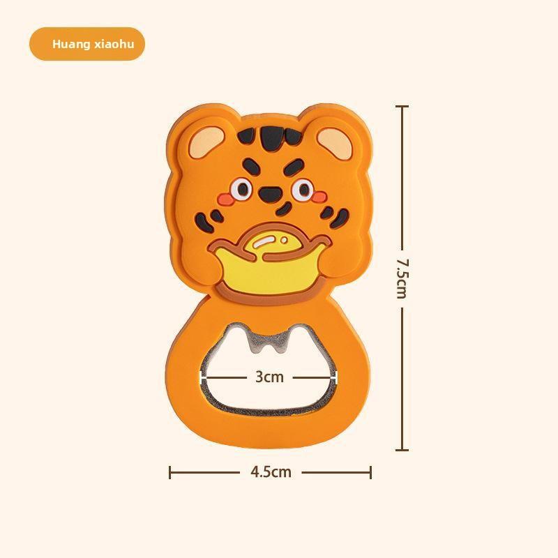 Multifunctional Bottle Opener Cartoon Beer Opener Household Silicone Magnetic Fridge Sticker Bottle Opener Lid Opener