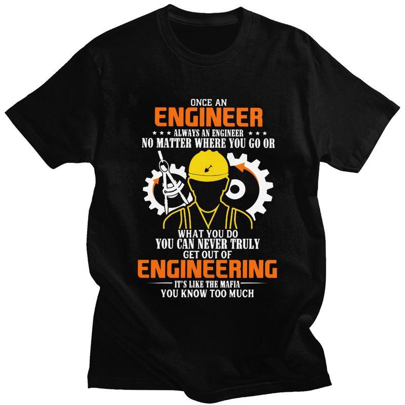 

Custom Once An Engineer Always An Engineer T Shirt for Men Tshirt Leisure Tee T-shirts Slim Fit Clothing - Men s Summer Cotto... 5XL різнокольоровий