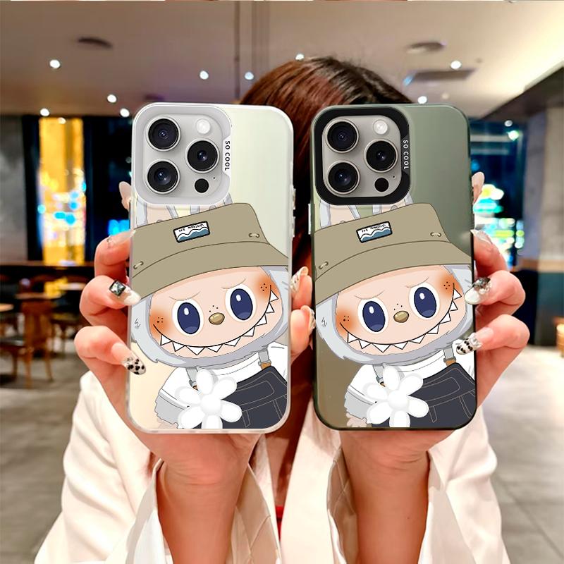 Labubu's Trendy and Cool Adventure Style" Fashion Case for Oppo/Realme Series.Oppo A12,A1 Pro,Reno6 Lite,A3x,A32,A58,A17,Realme 7i,9i,V23,C15,C25Y...