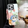 Cute Floral Headscarf Kitten Soft Phone Case for iPhone 15 16 17 Pro Max 17Air 16E 14 Plus 13 12 Mini Shockproof Cover Back Shel
