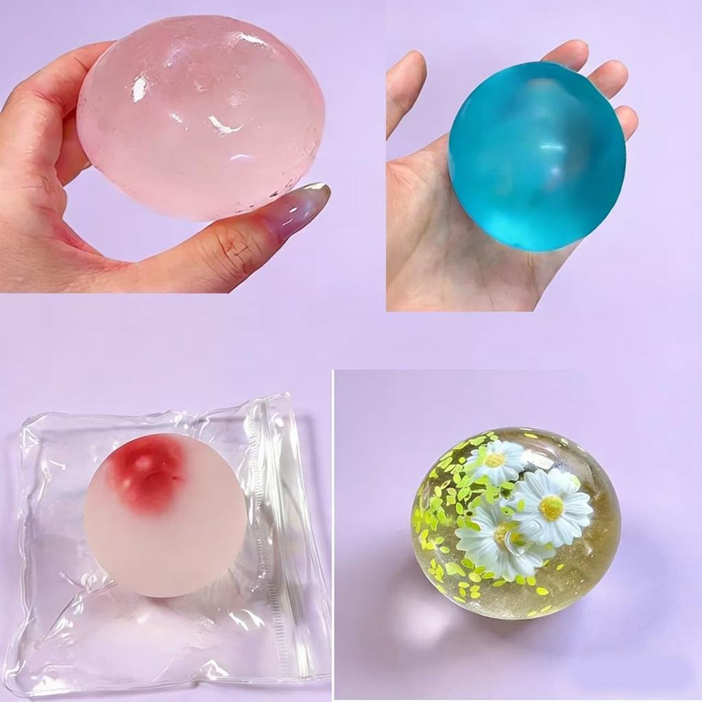 New Maltose Squishy Toys Anti Stress Sensory Fidgets Toy Soft Simulated Transparent Blue Maltose Slow-Rebound Decompression Toy