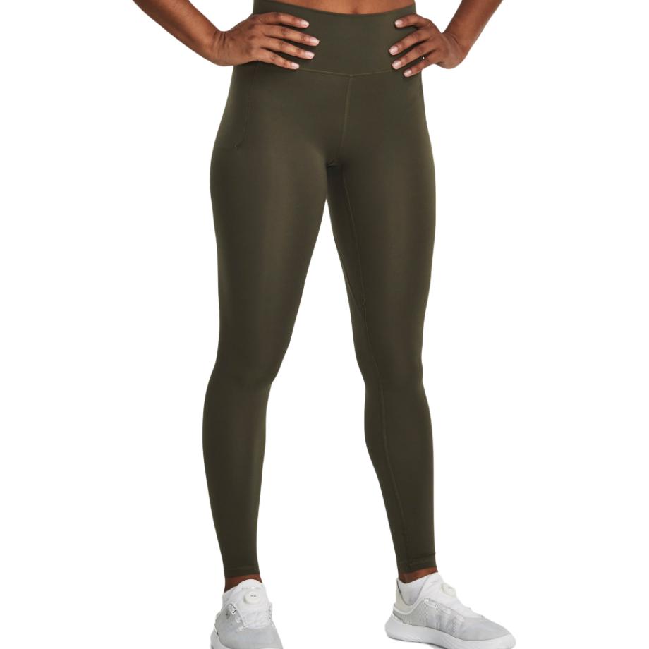 Under Armour High-Waist Slim-Fit Sports Leggings Women Bottoms Green 1382522-390