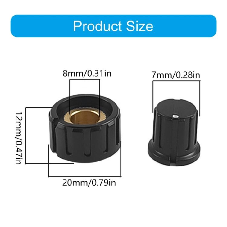 2Pcs Guitar Volumes Control Knob Universals Potentiometer Knobs Replacement Electric Guitar Effect Pedal Knobs