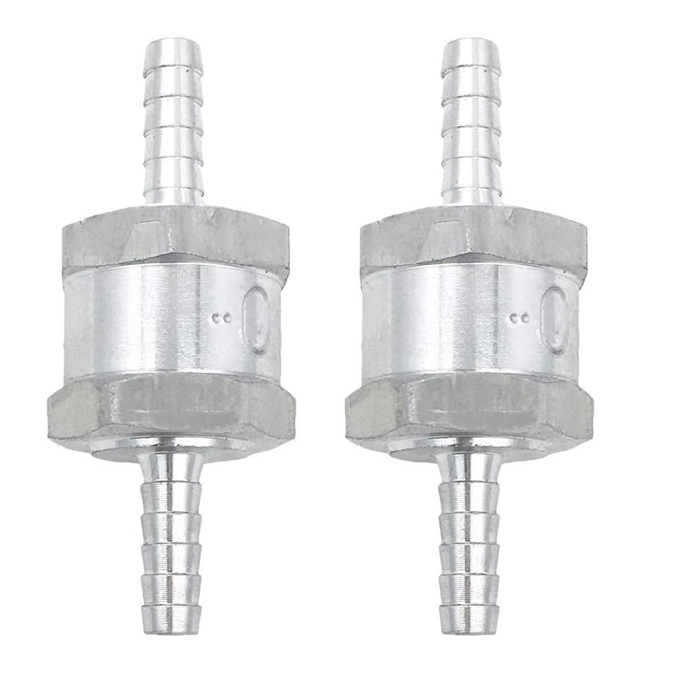 Amrxuts 6mm 6mm 1/4 Fuel Non Return One Way Check Valve Gasoline Diesel Fuel