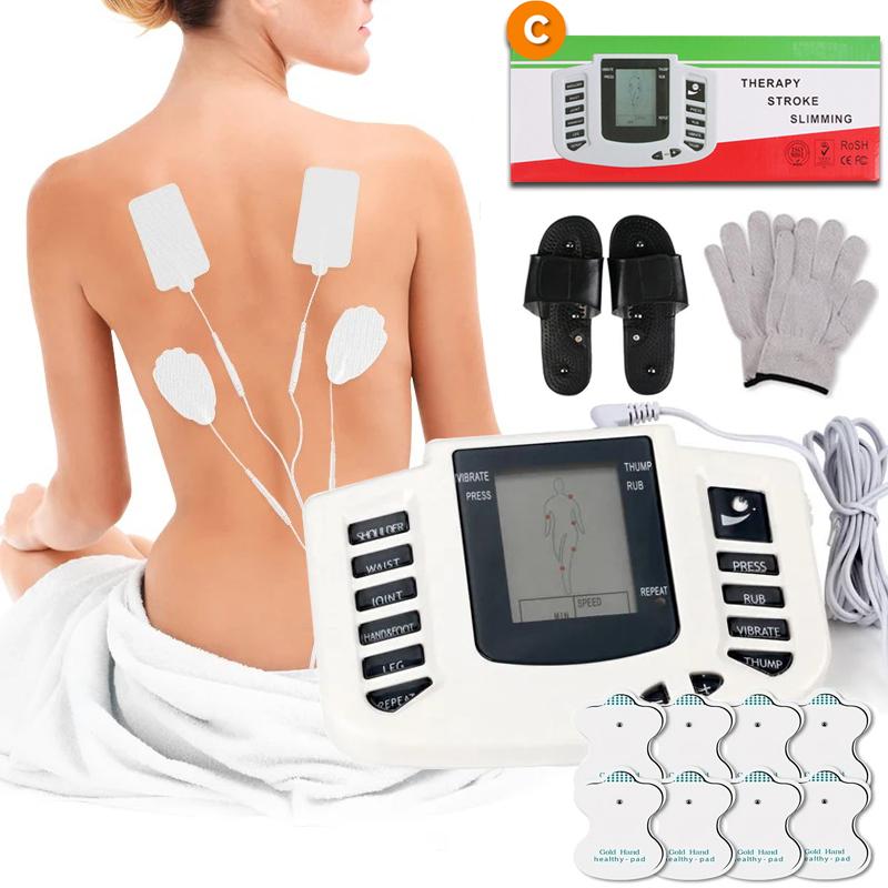 Tens Muscle Electrostimulator EMS Digital Meridian Physiotherapy Apparatus Neck Back Leg Foot Muscle Massage Health Care Tools