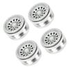 4Pcs 2.9 Inch Wheel Hub 12 Hole Aluminium Alloy Wheel Hub for AXAIL SCX6 16 RC Car Silver