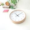 KATOMOKU plywood clock, 22cm, pink, km-121LPRC, wall clock with continuous second hand, 25.2cm diameter (radio-controlled clock)