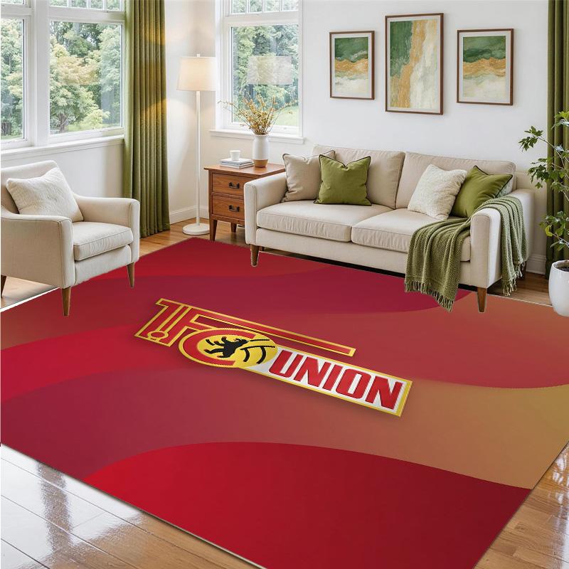 Union Berlin FC Design Kristall-Samt-Teppich Weich Dekorative Matte für Schlafzimmer Eingang