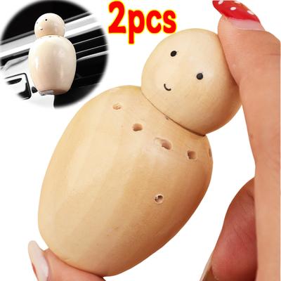 Tragbare Parfümdekorationen Wohnzimmer Schlafzimmer Auto Zuhause Schmuck Ornamente DIY Aroma Lufterfrischer Holzbox Aroma Diffusor 1/2 Stück