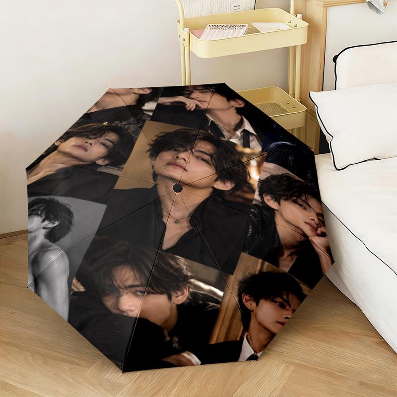Kim Taehyung Automatic Umbrella Suitable Travel Portable Umbrella Outdoor Sun Shading Umbrella Gift Daily Essentials