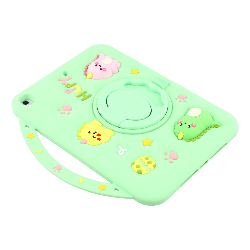 Silicone Case for iPad 10.2 (2021)/(2020)/(2019)/iPad Air 10.5 inch (2019)/Pro 10.5-inch (2017) Rotating Kickstand Hand Grip Cute Tablet Cover