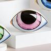 Creative Blue Evil Eye Statue Lucky Eye Figurines Decor Ceramic Crafts Desktop Ornaments Home Living Room Decoration Gifts