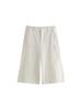 Plus Size Women's Wide-Leg Cropped Trousers - Casual Spring Slimming Jeans
