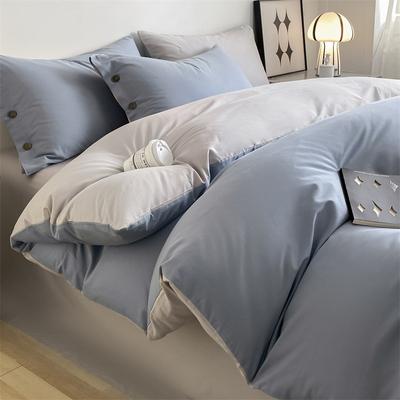 Pure Cotton Bed, Pure Cotton Four-piece Set, Long-staple Cotton Solid Color Duvet Cover, Bed Sheet, Three-piece Fitted Sheet Set