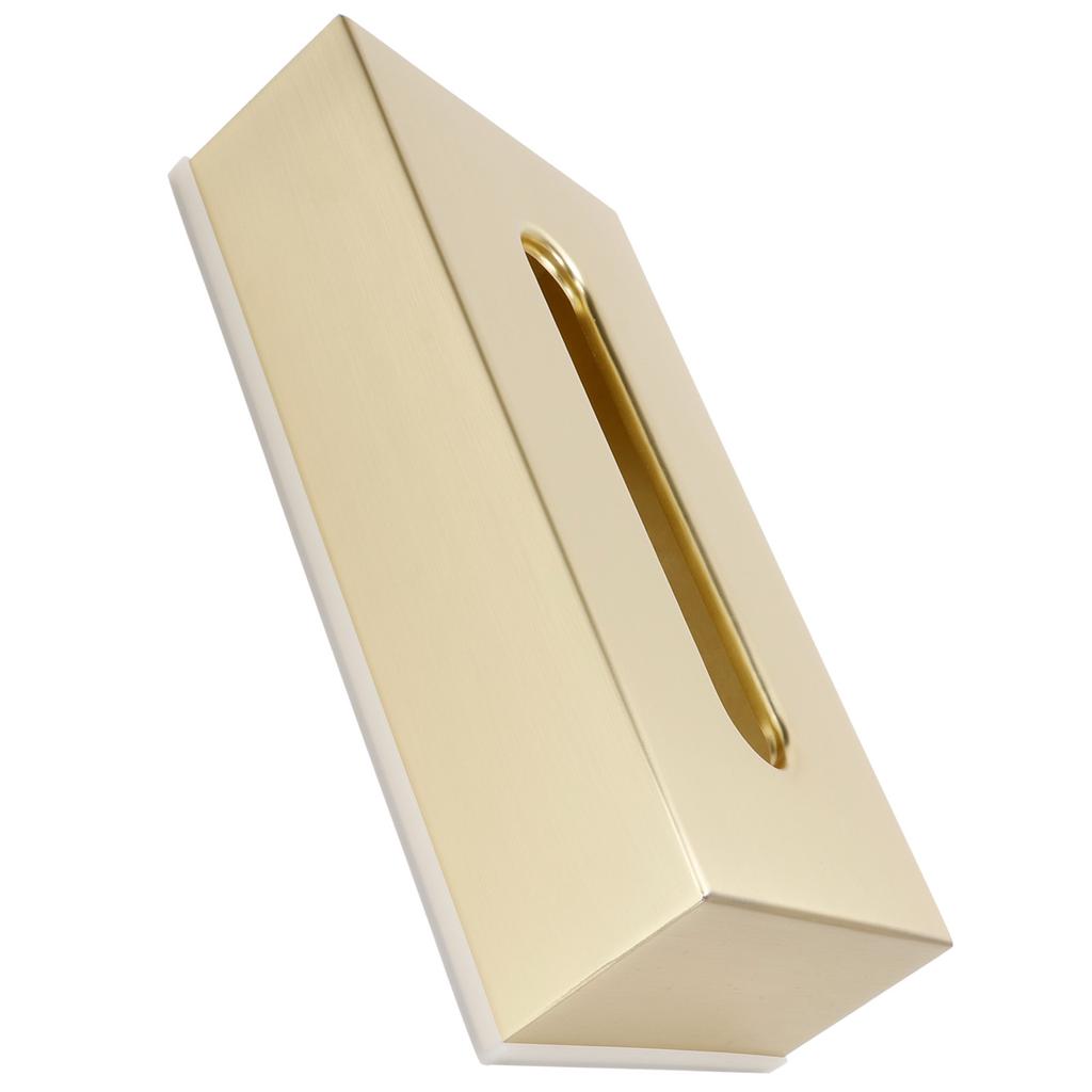 Tissue Box Innovativer rechteckiger Serviettenpapierhalter aus 304 Edelstahl, Gold