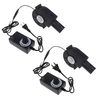 Blower Fan 9733 Small Wood Stove Tool 12V 5500RPM Adjustable Speed for Cooking Camping BBQ Fans Charcoal Fire Starter