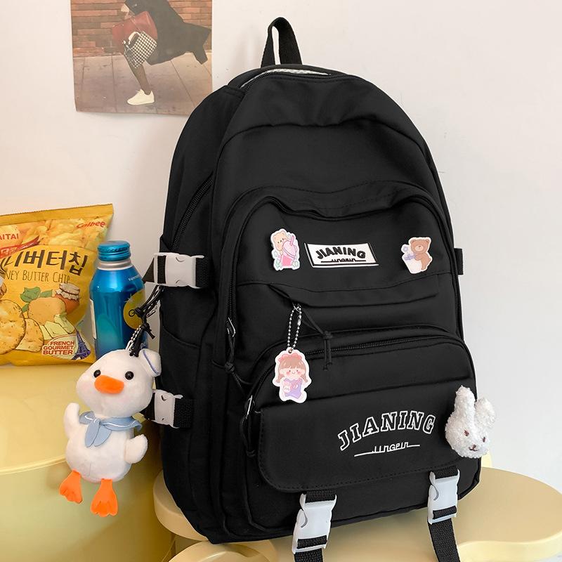 Primary School Girl Junior High School Student Burgundy Backpack High School Student College Student Backpack
