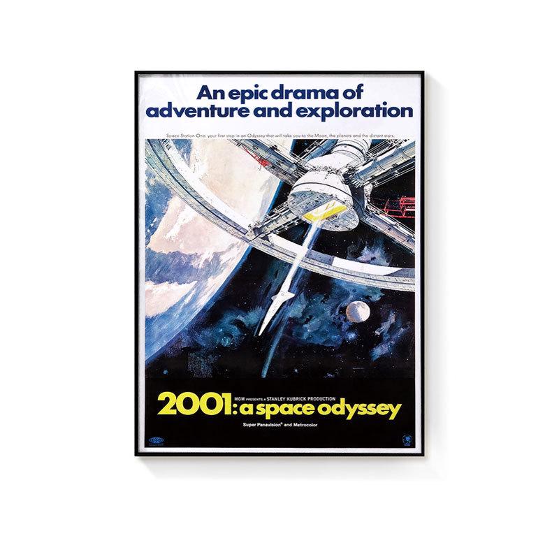 2001: A Space Odyssey Retro Sci-Fi Poster - Decorative Wall Art for Living Room or Bedroom Mural