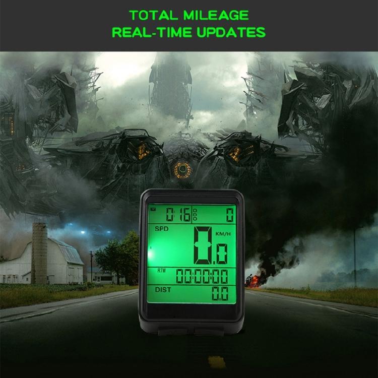 Rechargeable Cycling MTB Waterproof Odometer for w/ LCD Automatic Backlight Disp