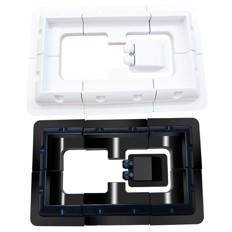 ABS Solar Panel Mounting Brackets Drill-Free Corner Bracket Support Kit for Wood Frame RV Boat Campers Caravans Hood